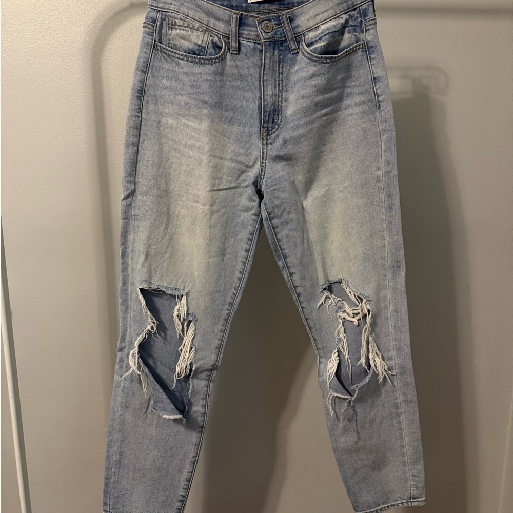 Distressed Light Blue Women's Jeans